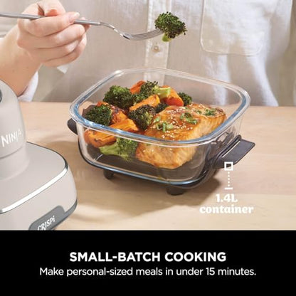 Ninja CRISPi Portable Air Fryer, 3.8L, 4-in-1: Air Fry, Roast, Keep Warm, Recrisp, Space Saving Compact Design